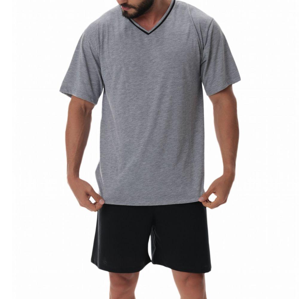 Conjunto Pijama Basico Masculino Roupa De Dormir Blusa Manga Curta E Bermuda  Lisa - Victory - Pijama Masculino - Magazine Luiza