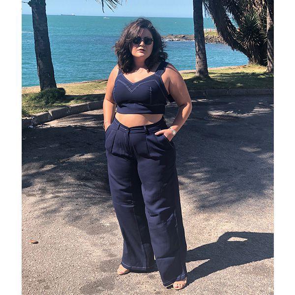 conjunto de pantalona para festa plus size