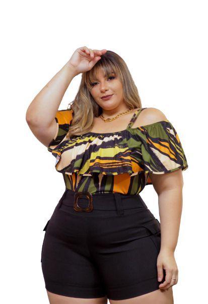 Conjunto Plus Size Short E Blusa Estampada Roupas GG - Bellucy Modas -  Conjunto de Roupa Plus Size Feminino - Magazine Luiza