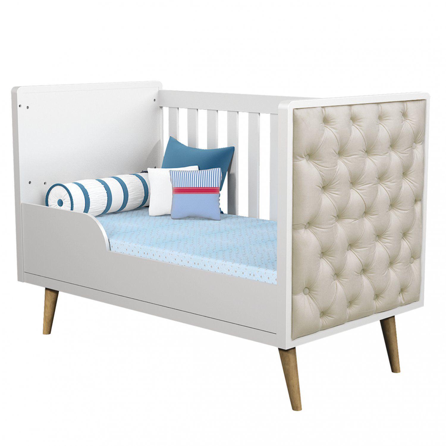 Conjunto quarto de bebê cômoda 3 gavetas valentina e berço lorena carolina baby branco fosco Clearance