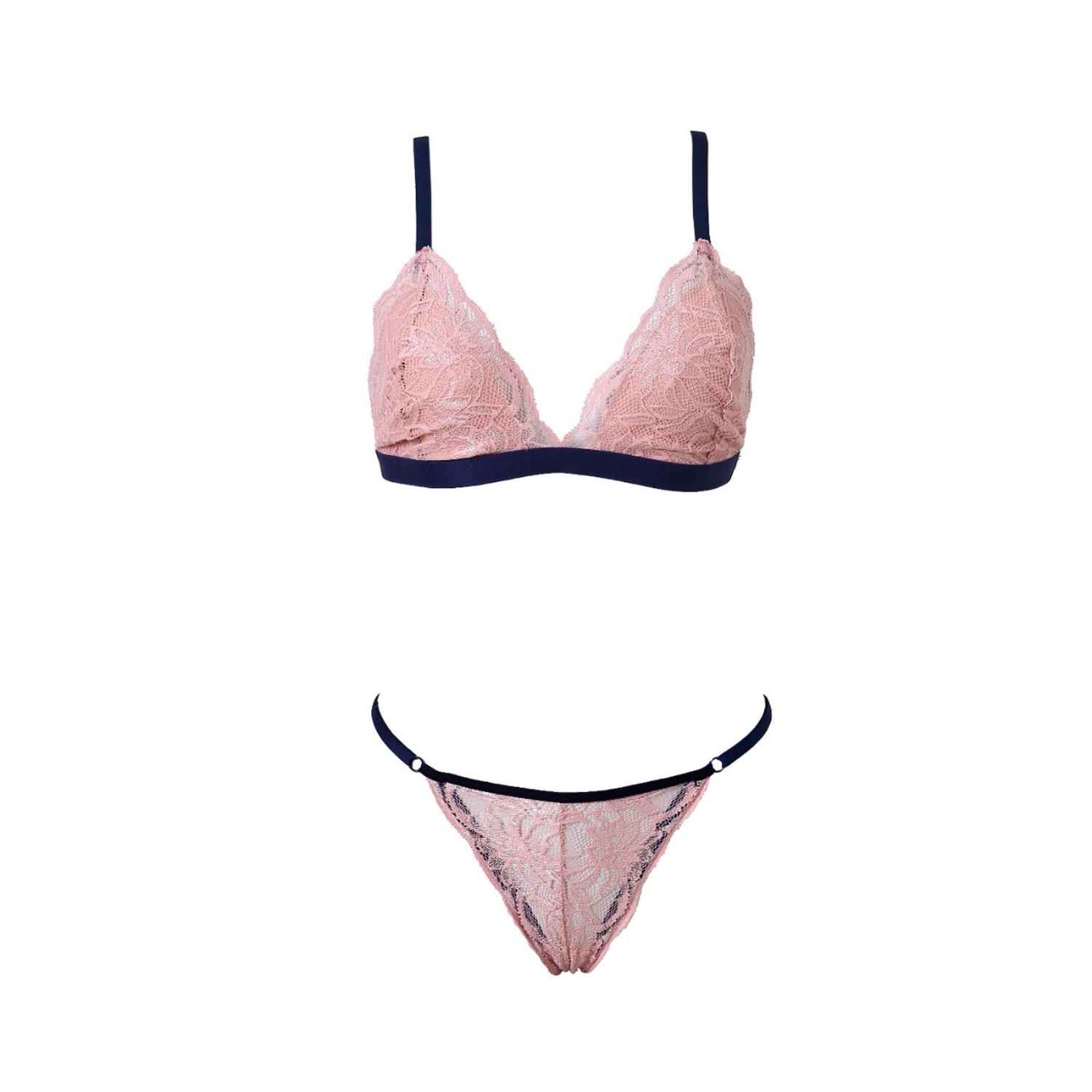 Conjunto renda sem bojo calçinha regulável luxo revenda atacado lingerie -  vibe lingerie - Conjunto de Lingerie - Magazine Luiza