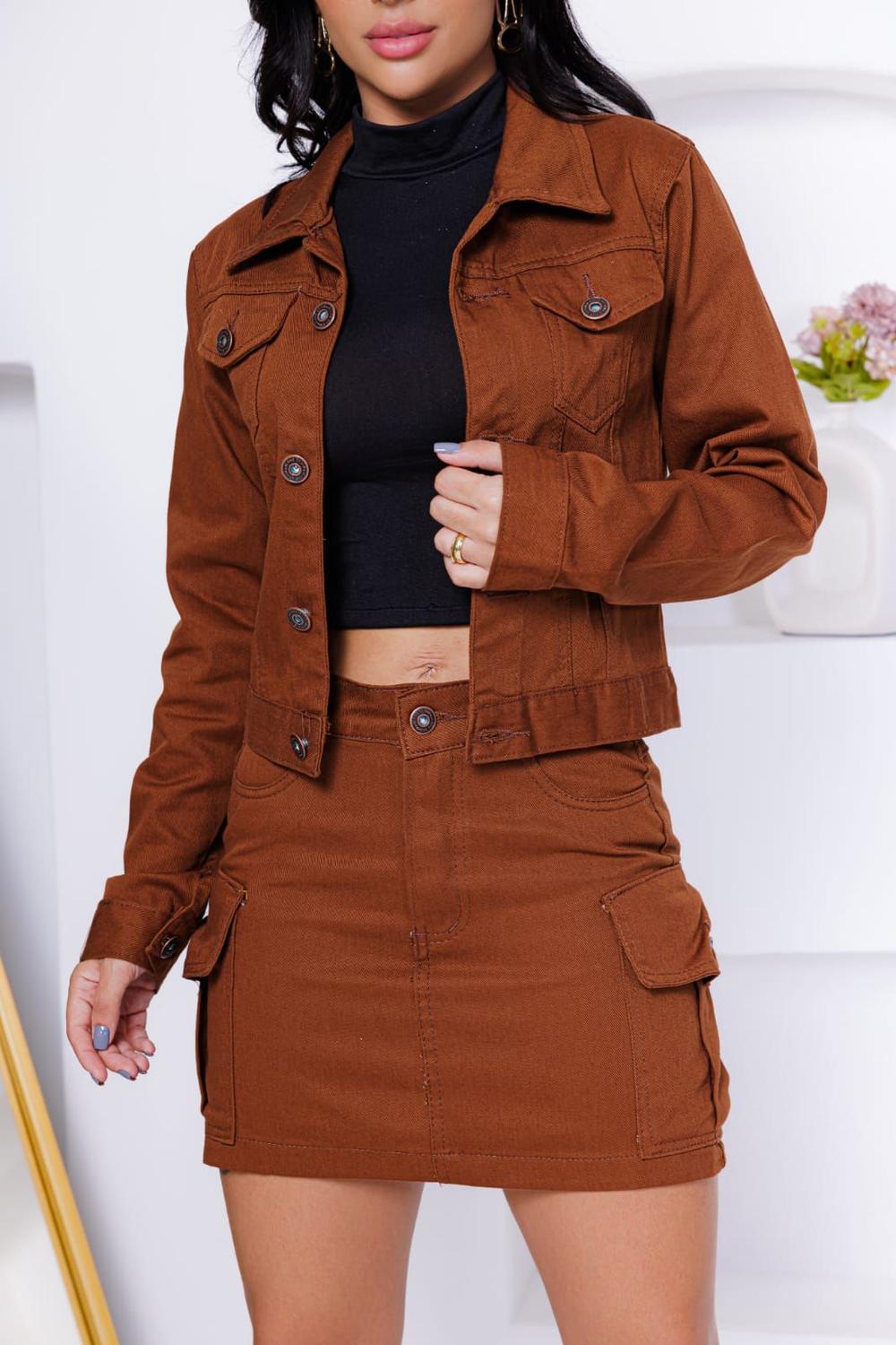 Jaqueta Jeans Marrom Jaqueta Jeans Levi's® Shrunken 90's