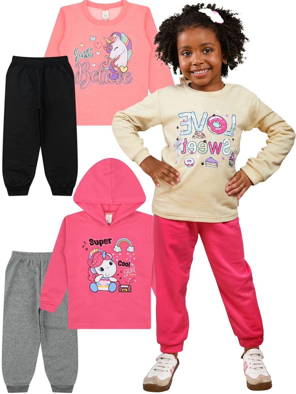 Moda Infantil Roupas Inverno PromoÃ§Ã£o Moletom Infantil Feminino Conjunto  Moletom Feminino PromoÃ, image size:1126x1500
