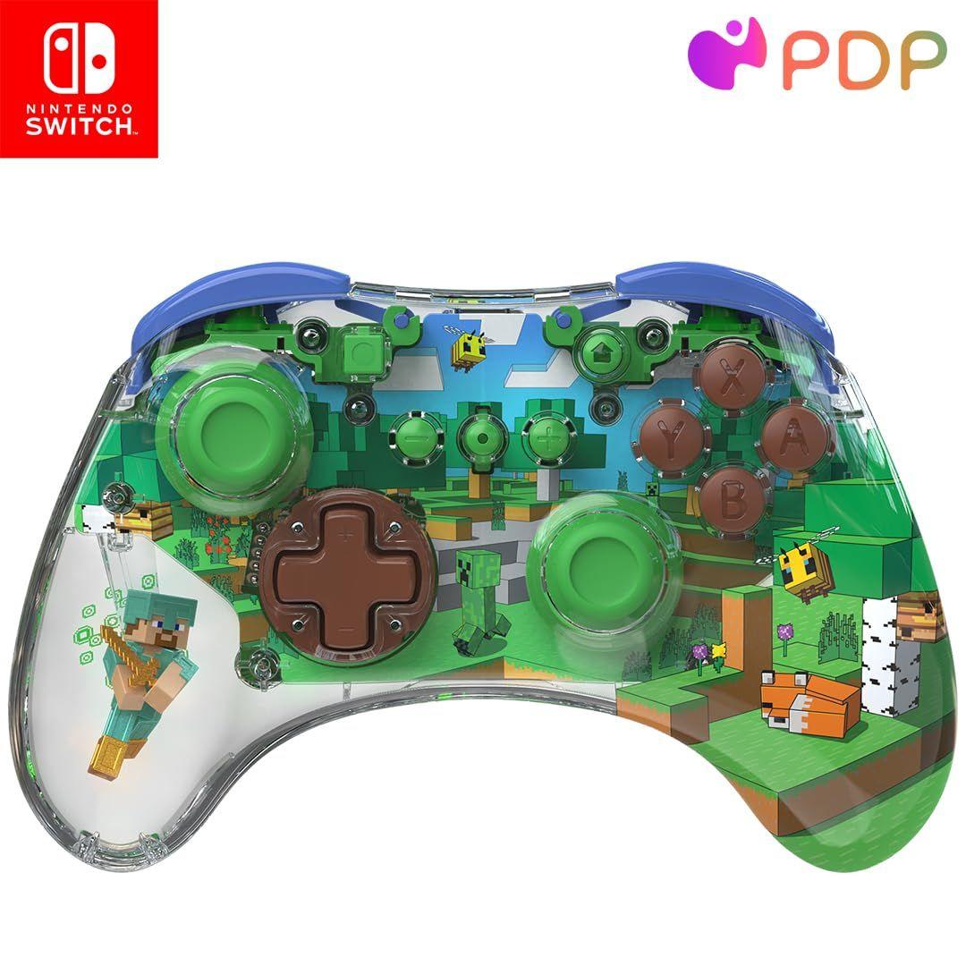 Controlador Nintendo Switch Pro PDP RealMZ Wireless Minecraft Controle Nintendo Magazine Luiza