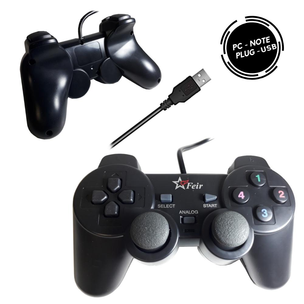 Controle Usb Para Pc Computador Notebook Joystick Dualshock Analógico