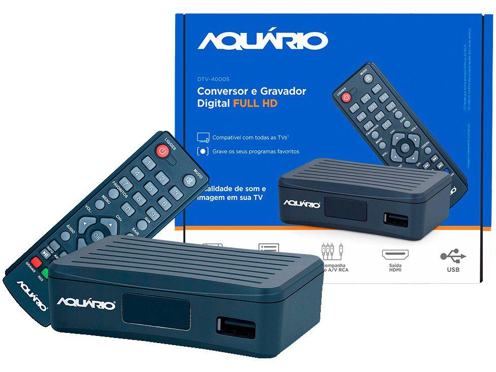 Conversor e Gravador Digital DTV-4000S - Aquário Full HD - Conversor ...