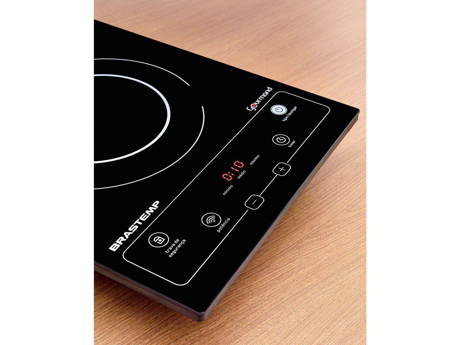 Cooktop 1 Boca Brastemp Gourmand Indução Vitrocerâmico Cooktop