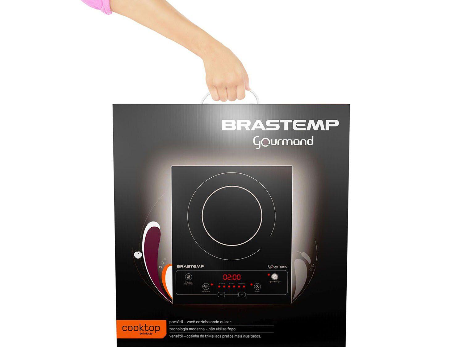 Cooktop 1 Boca Brastemp Gourmand Indução Vitrocerâmico Cooktop