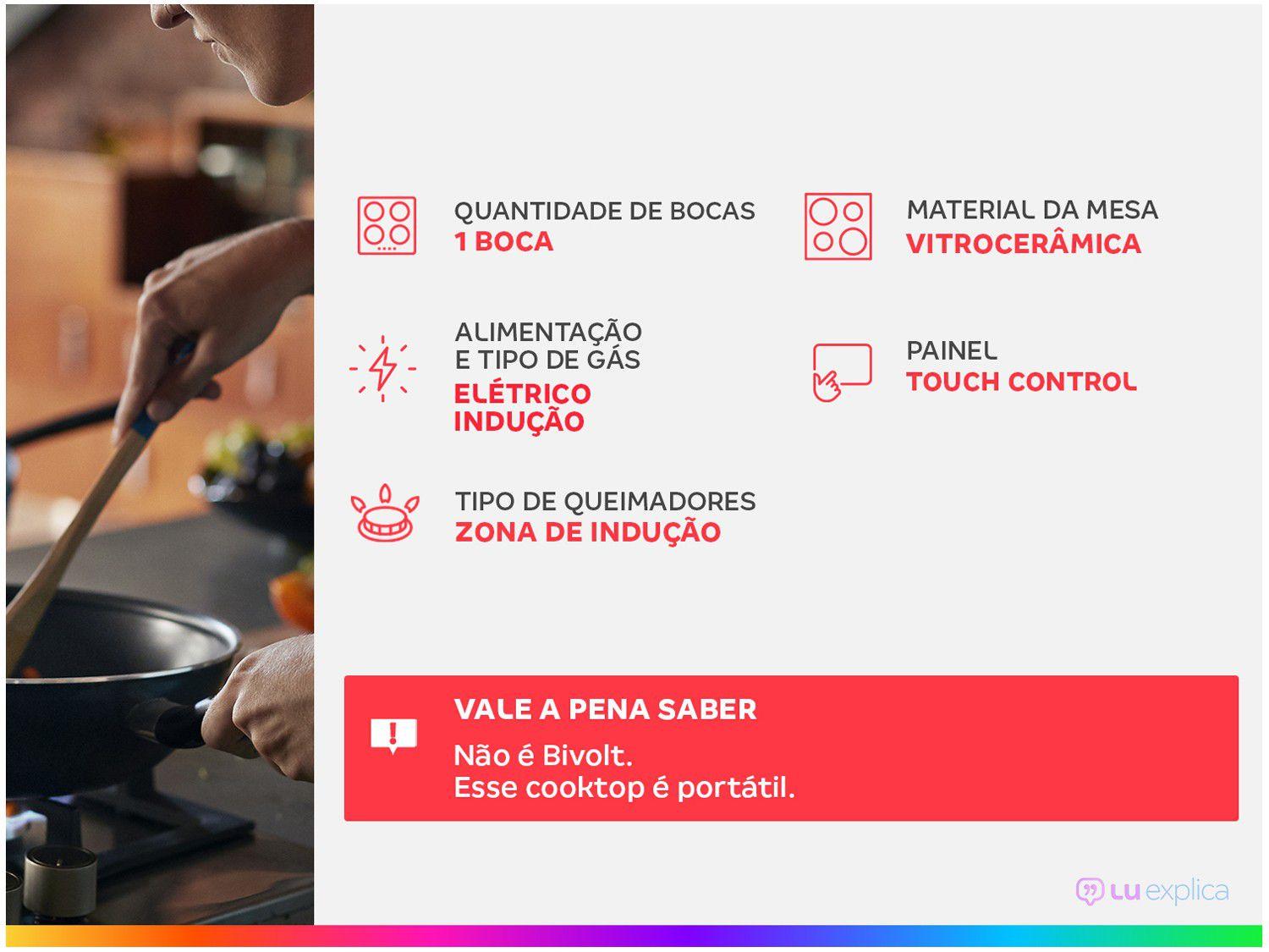 Cooktop 1 Boca Electrolux Indução Portátil