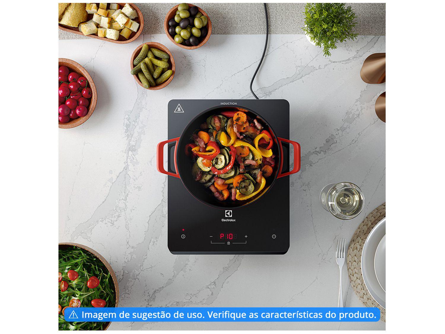 Cooktop 1 Boca Electrolux Indução Portátil - Vitrocerâmico Preto Touch ...