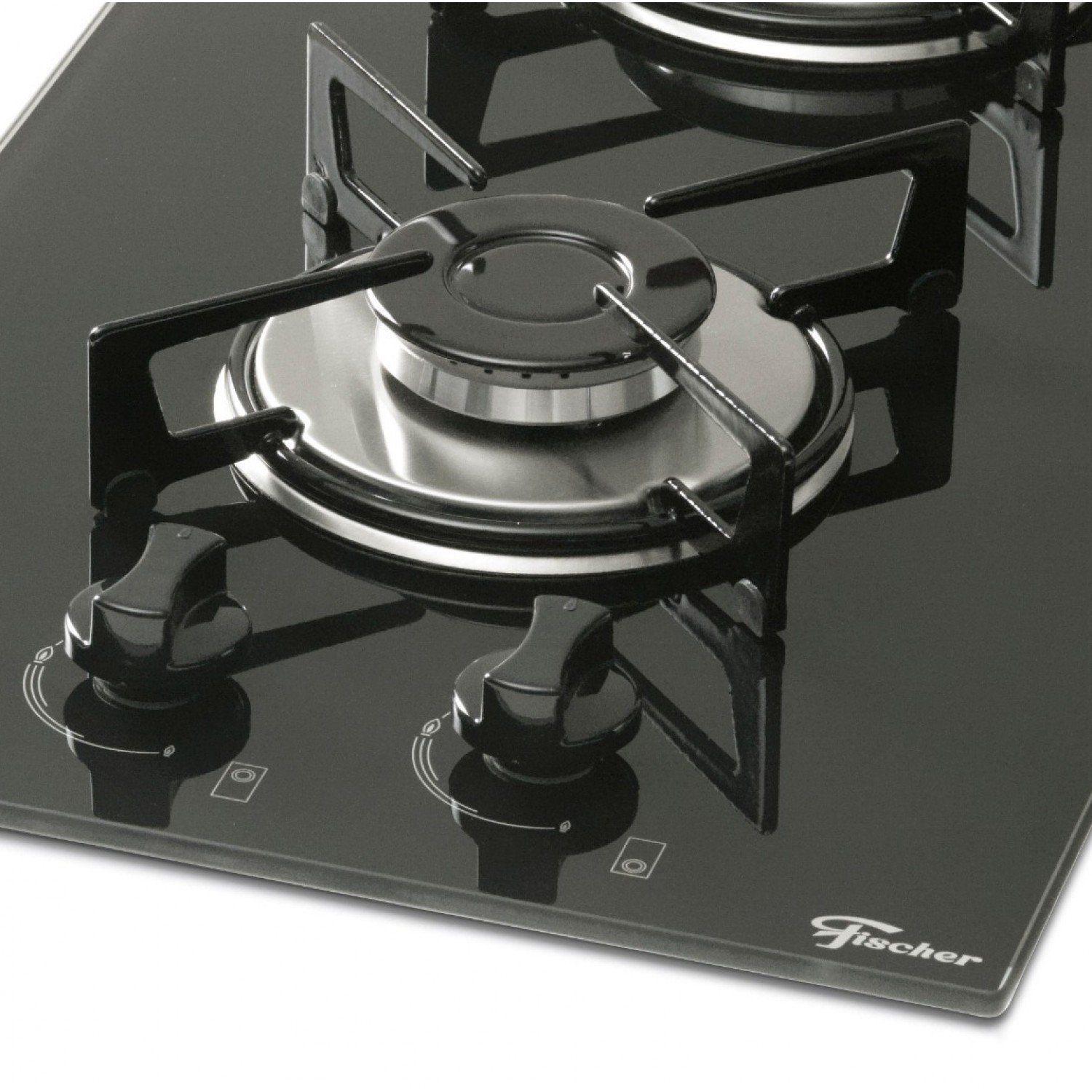 Cooktop 2 Bocas a Gás Bivolt Fischer Preto Cooktop Magazine Luiza
