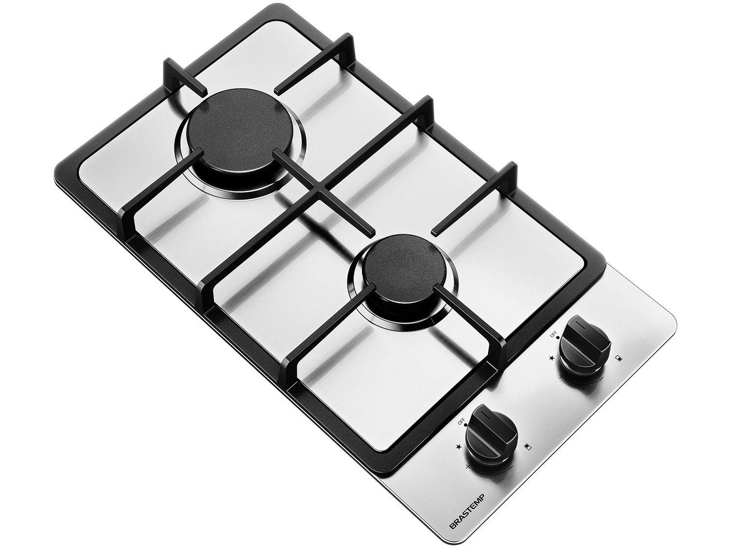Cooktop 2 Bocas Brastemp a Gás GLP BDA31 ARUNA Cooktop 2 Bocas