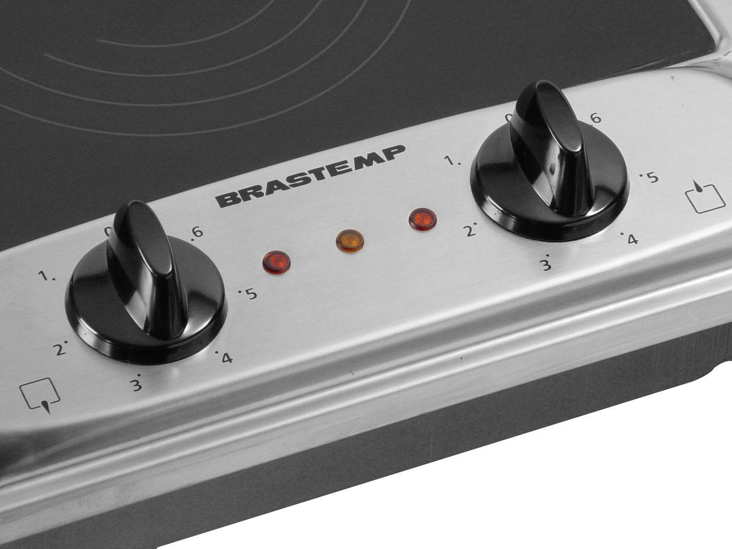 Cooktop 2 Bocas Brastemp BDF30 A Elétrico Vitrocerâmico Acendimento