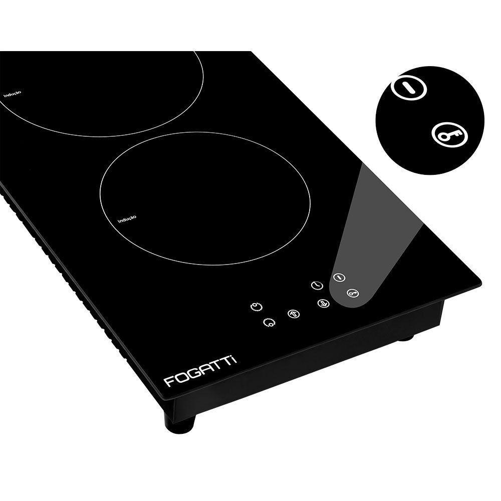Cooktop 2 Bocas de Indução 200 Fogatti Preto Cooktop Magazine Luiza