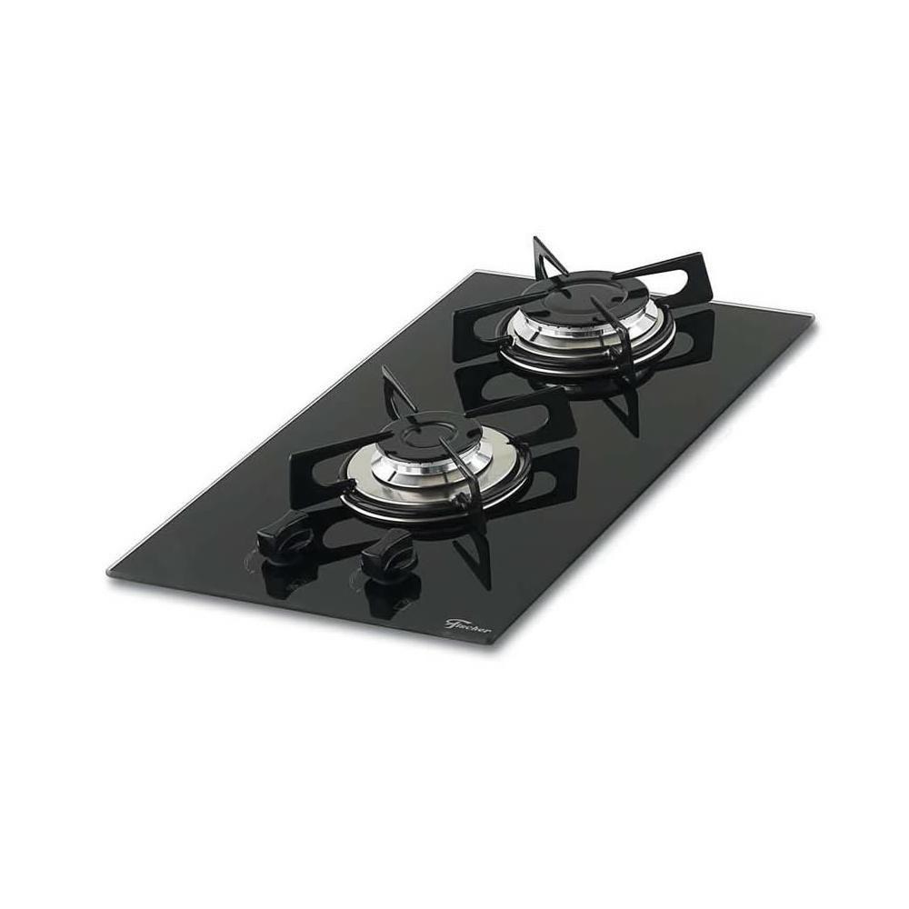 Cooktop 2 bocas Fischer Dominó Acendimento Automático Bivolt 7726