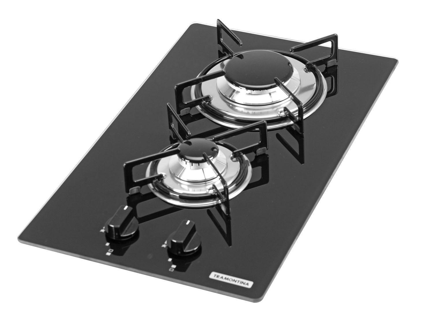 Cooktop 2 Bocas Tramontina 94702 à Gás TriplaChama Acendimento
