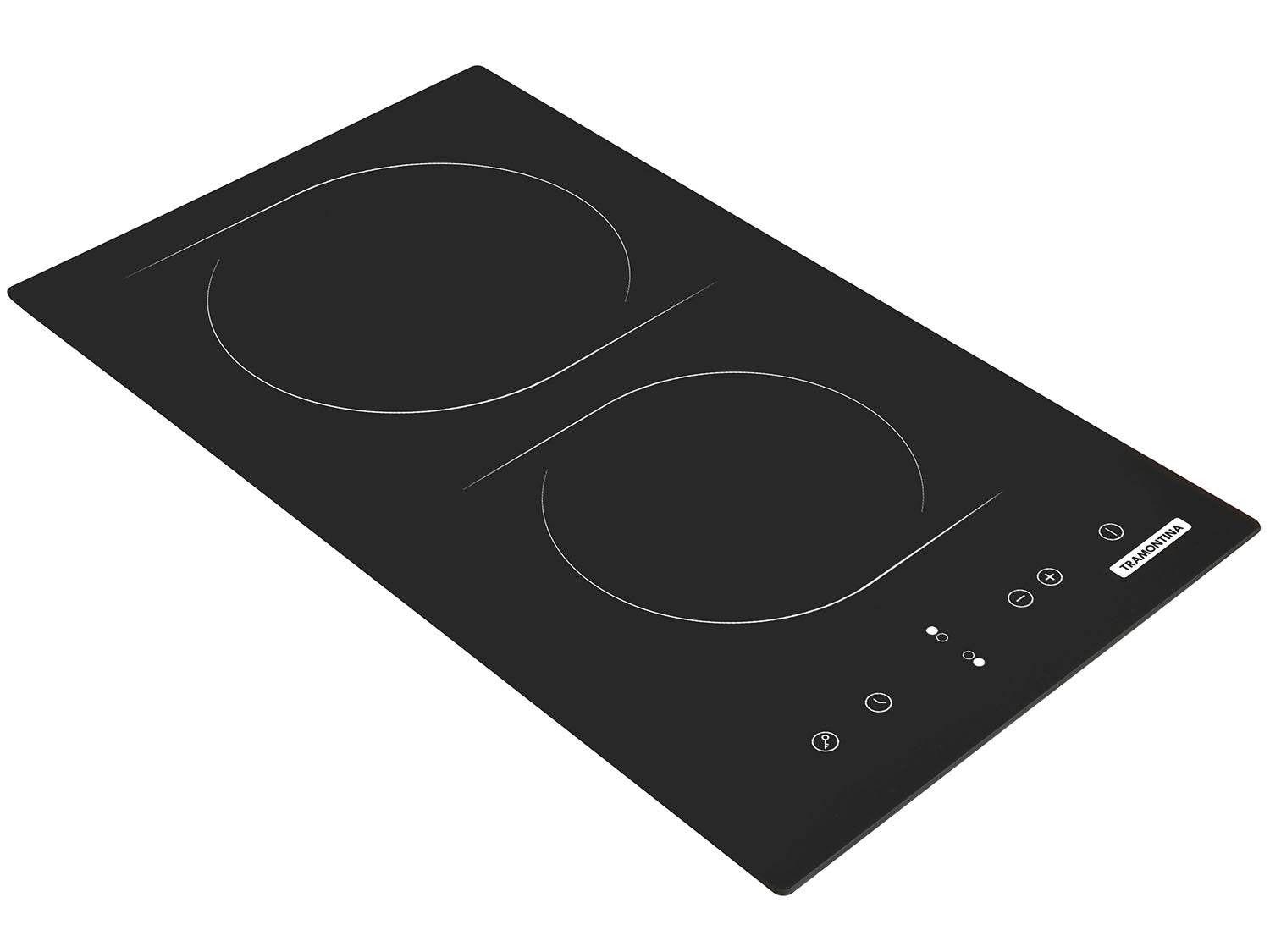 Cooktop 2 Bocas Tramontina Dominó Touch Elétrico Vitrocerâmico