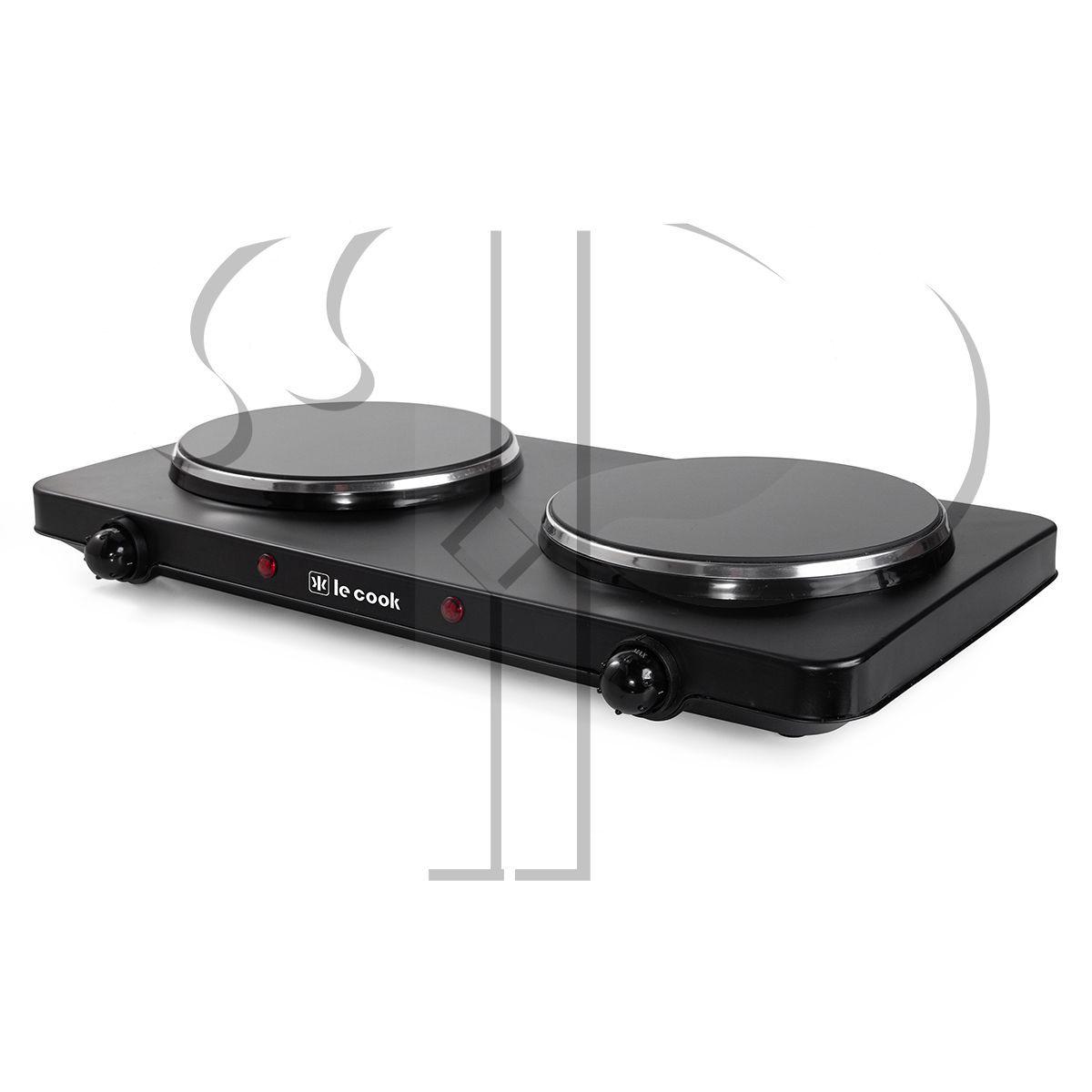 Cooktop 2 Bocas Vitrocerâmico Elétrico Master Black Le Cook Lançamento