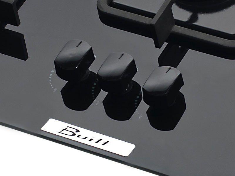 Cooktop 3 Bocas Built BLT 3Q SL PR à Gás Acendimento Superautomático