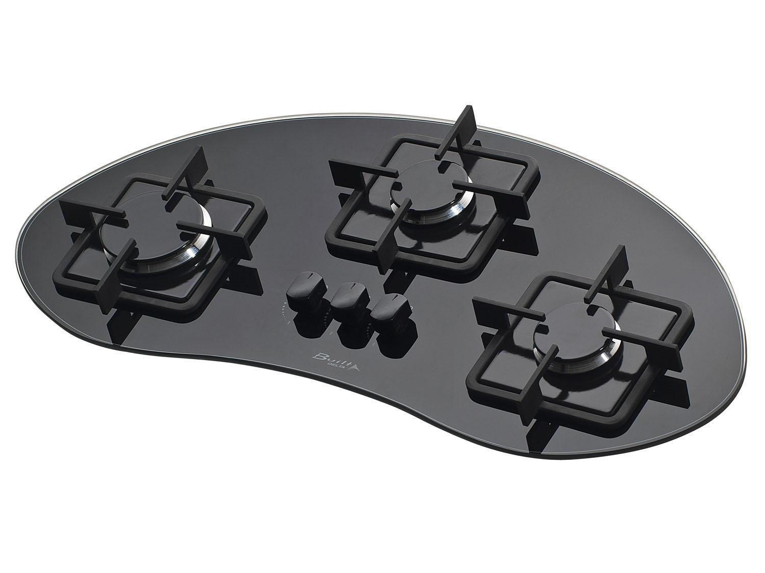 Cooktop 3 Bocas Built Preto a Gás GLP BLT 3Q DELTA PR Cooktop 3