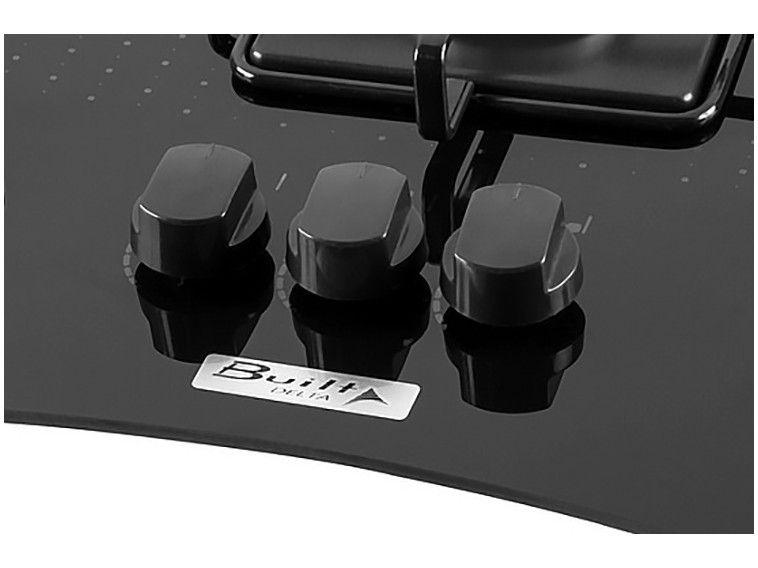 Cooktop 3 Bocas Built Preto a Gás GLP BLT 3Q DELTA PR Cooktop 3
