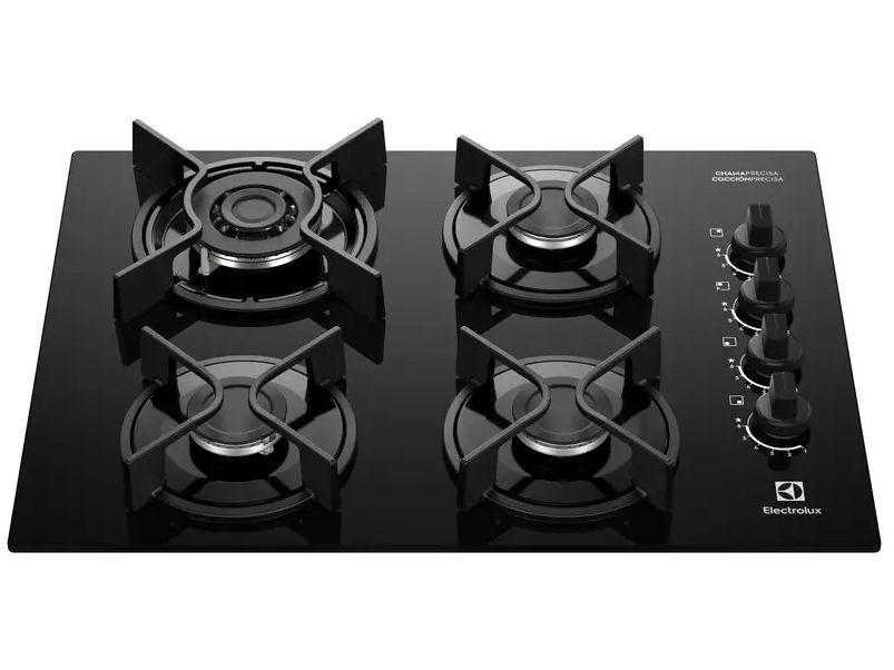 Cooktop 4 Bocas a Gás Electrolux Preto Experience KE4GC