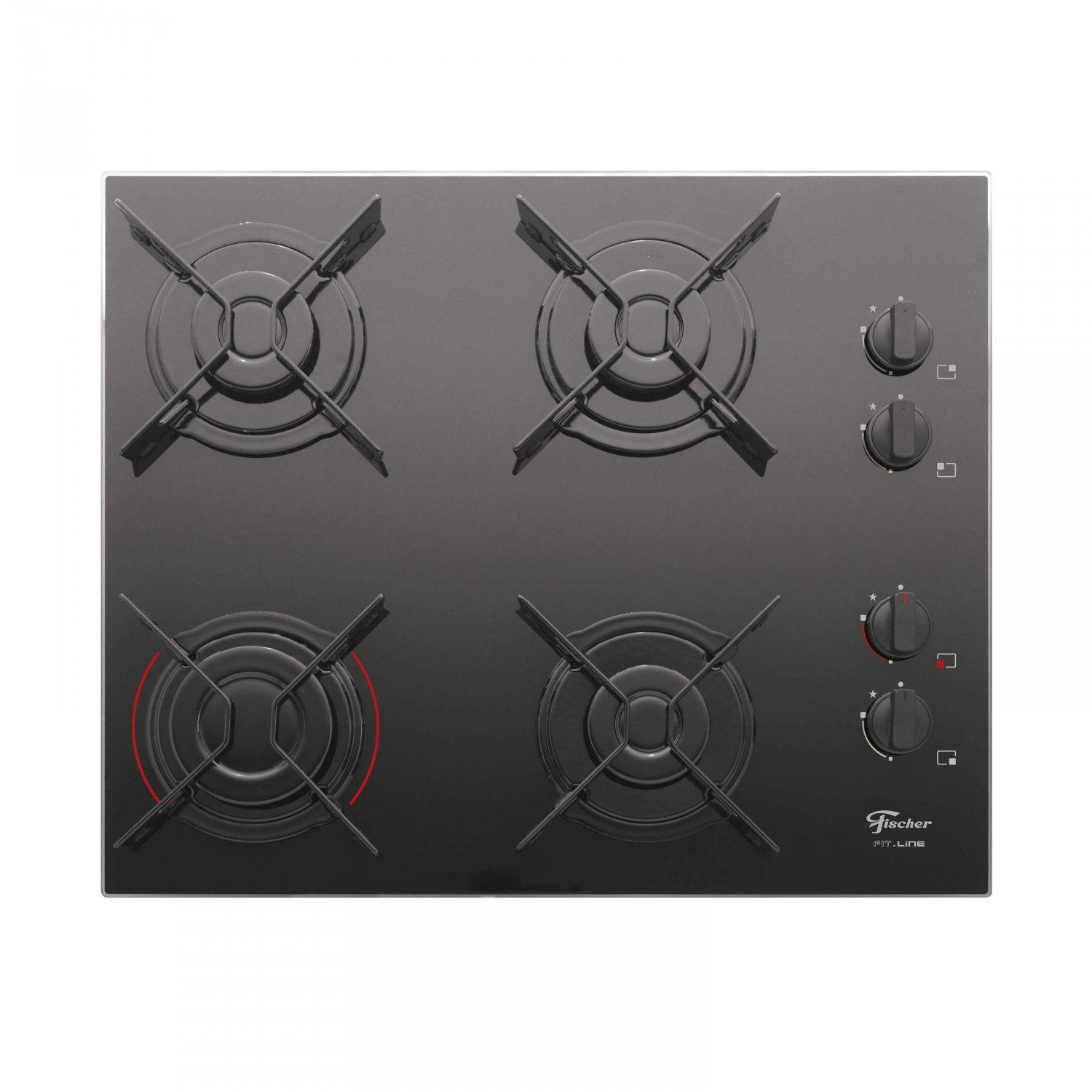 Cooktop 4 Bocas a Gás Mesa Vidro Fit Line Fischer Bivolt Preto Cooktop 4 Bocas Magazine Luiza