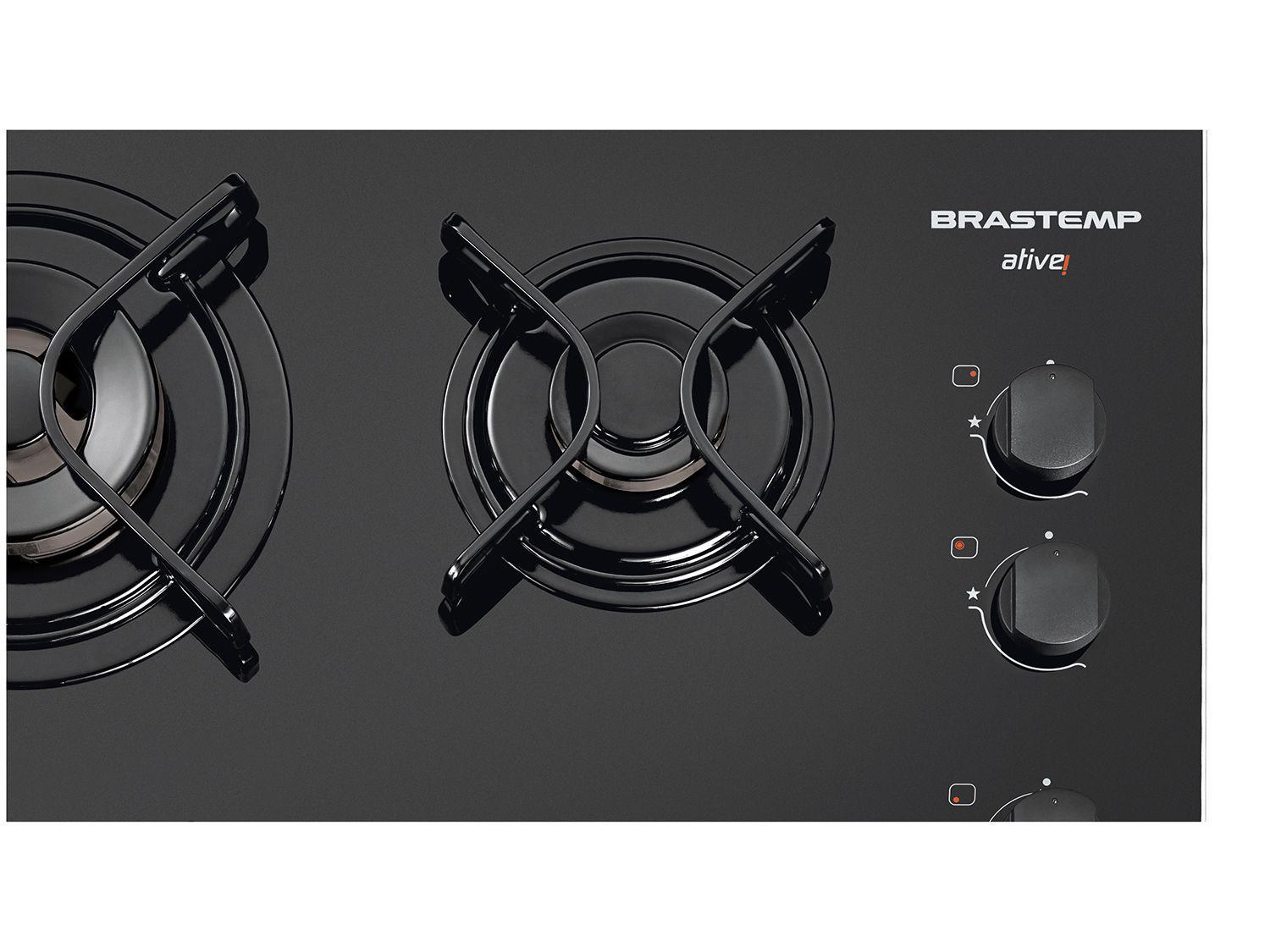 Cooktop 4 Bocas Brastemp a Gás Natural e GLP Ative! BDD62AE Cooktop