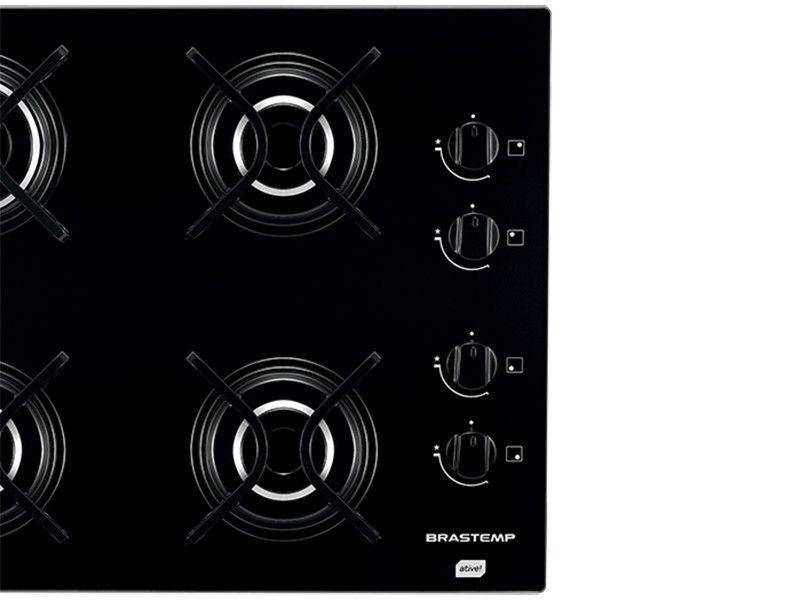 Cooktop 4 Bocas Brastemp Ative! BDD61A a Gás Acendimento Automático