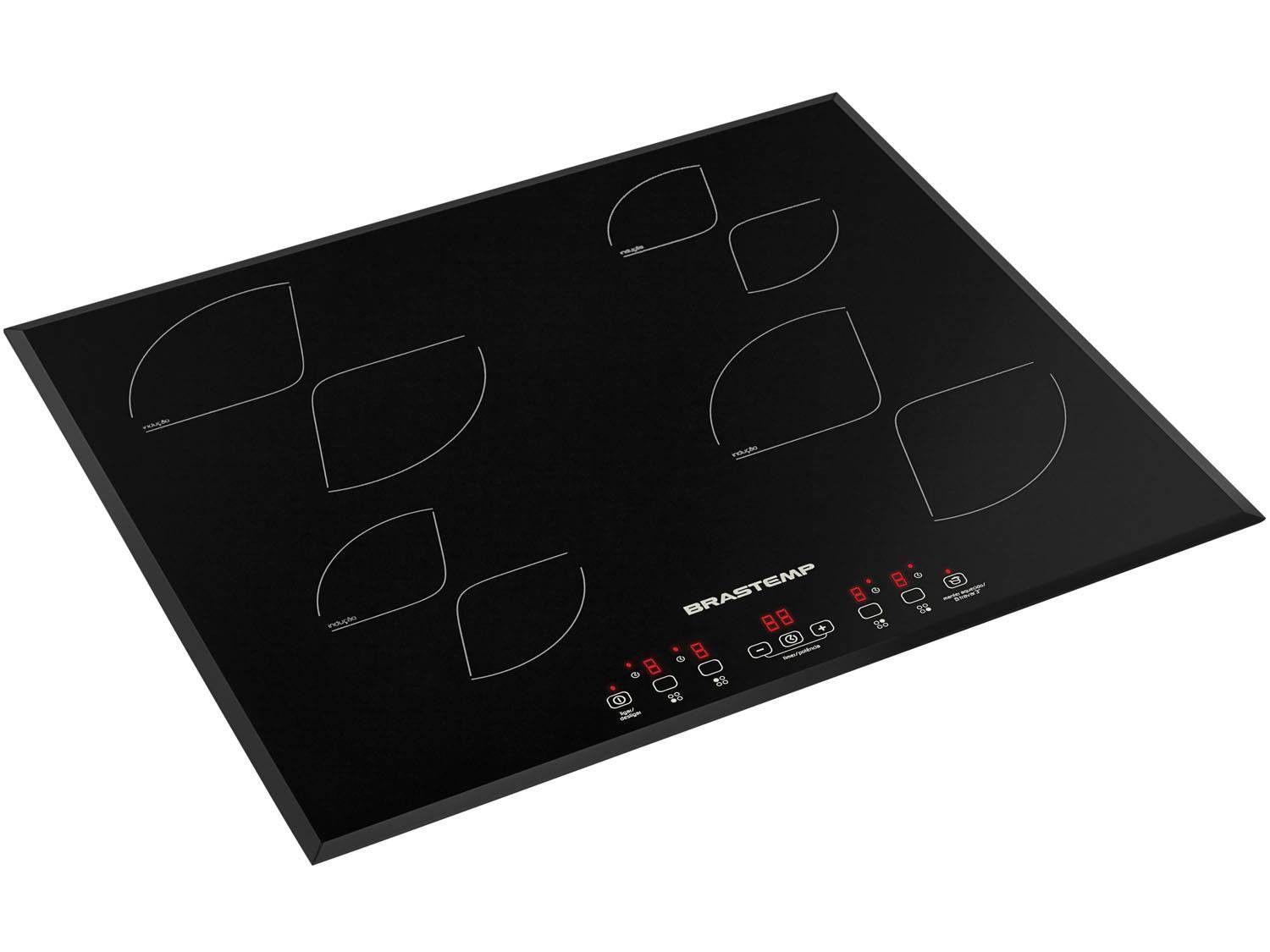 Cooktop 4 Bocas Brastemp BDJ62 Indução Vitrocerâmico Acendimento