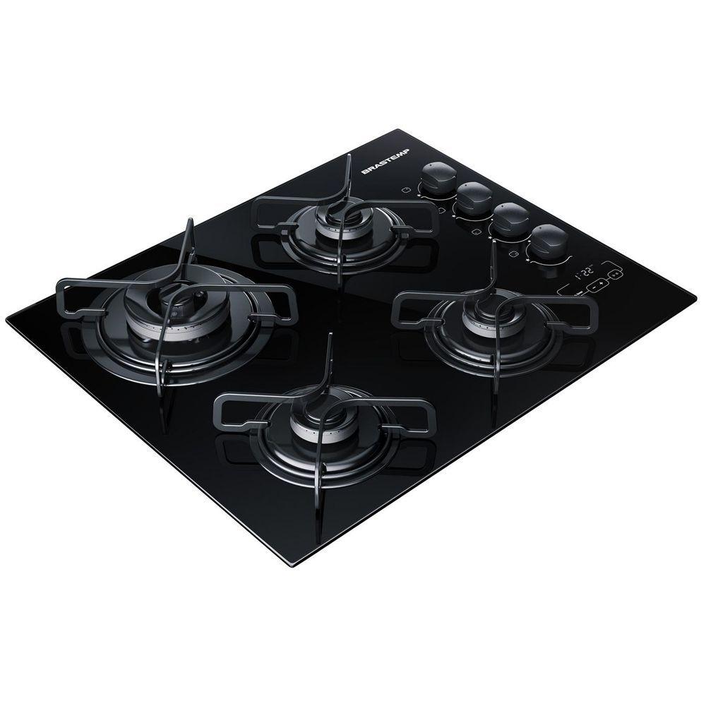 Cooktop 4 bocas Brastemp com duplachama e timer touch Cooktop 4 Bocas