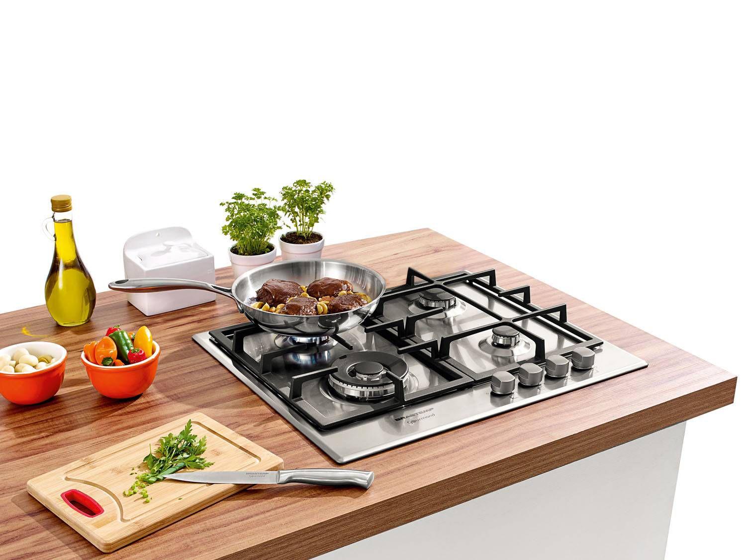 Cooktop 4 Bocas Brastemp Gourmand BDK60 Inox à Gás Natural e GLP