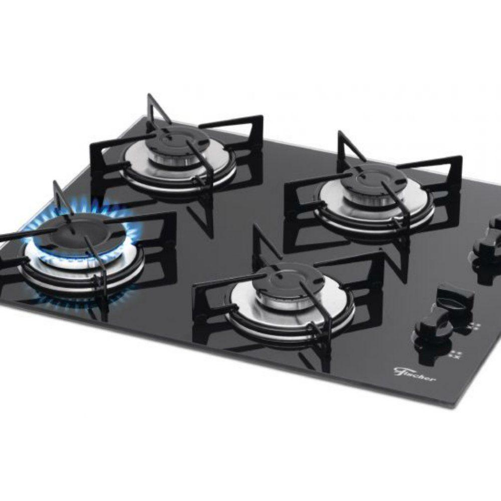 Cooktop 4 Bocas com Mesa de Vidro Fischer Cooktop Magazine Luiza