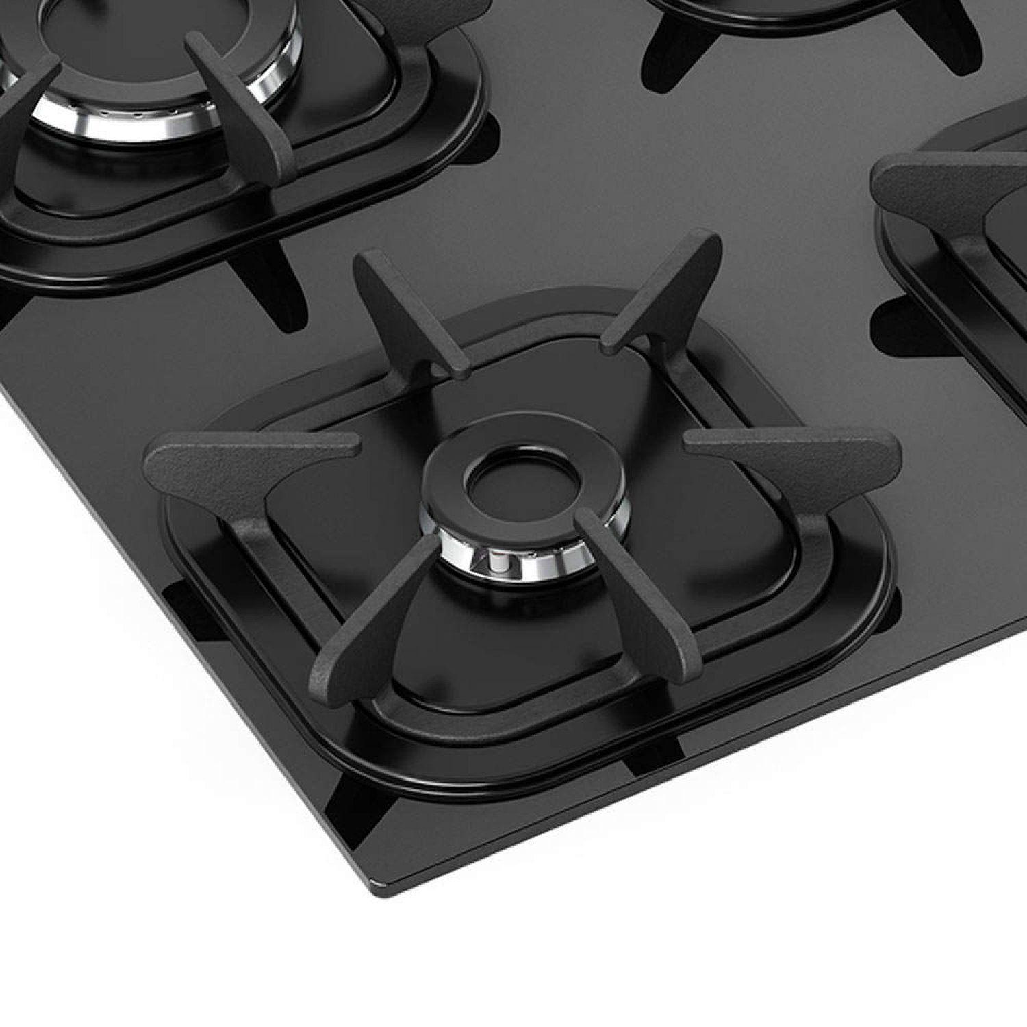 Cooktop 4 Bocas com Queimador Ultra Chama Mueller Preto Cooktop 4