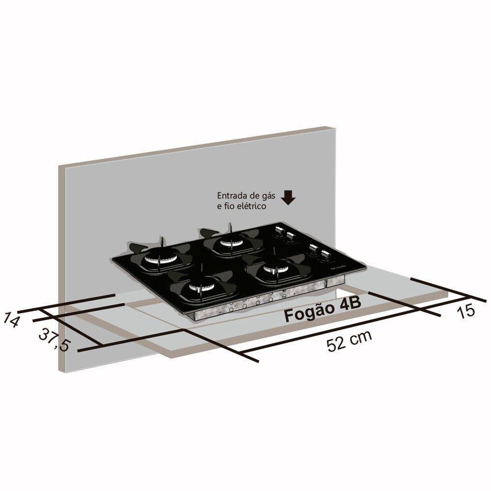 Cooktop 4 Bocas com Trempe de ferro fundido Mueller Cooktop