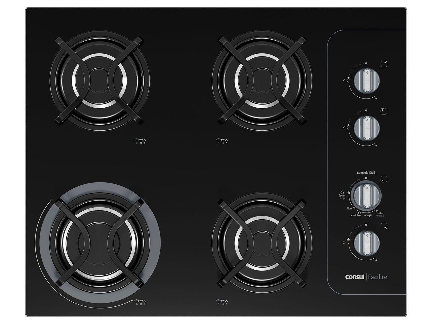 Cooktop 4 Bocas Consul Facilite CD060AE à Gás Acendimento
