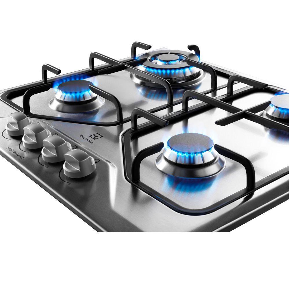 Cooktop 4 bocas cor Inox a Gás Electrolux (GT60X) Cooktop Magazine