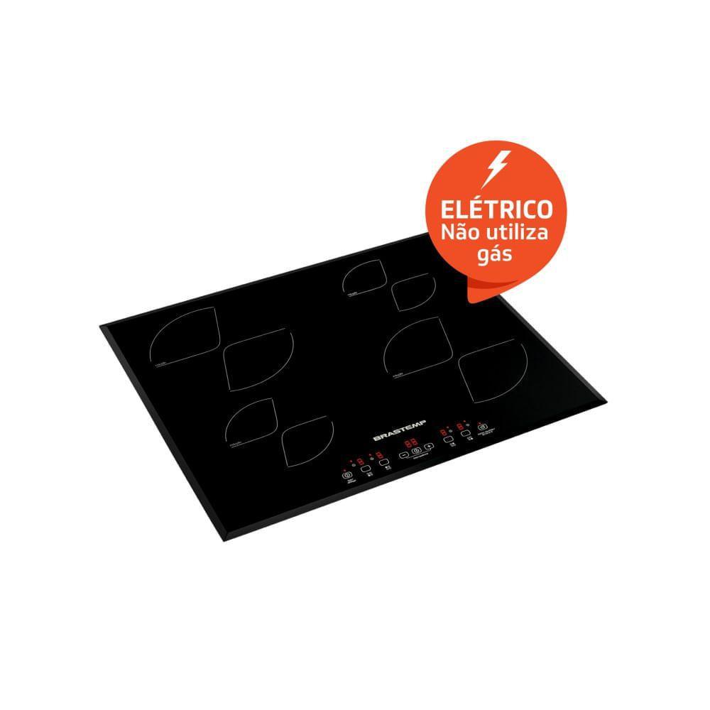 Cooktop 4 bocas de indução Brastemp com timer touch BDJ62AE Cooktop