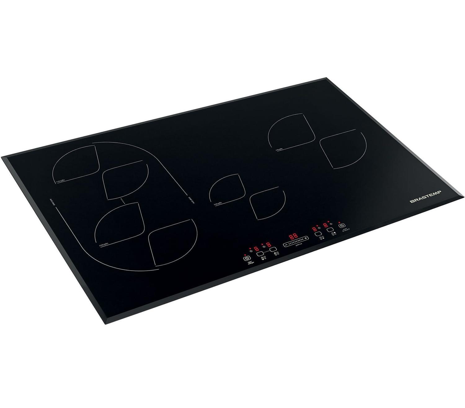 Cooktop 4 bocas de indução Brastemp Gourmand com smart zone BDJ77AE