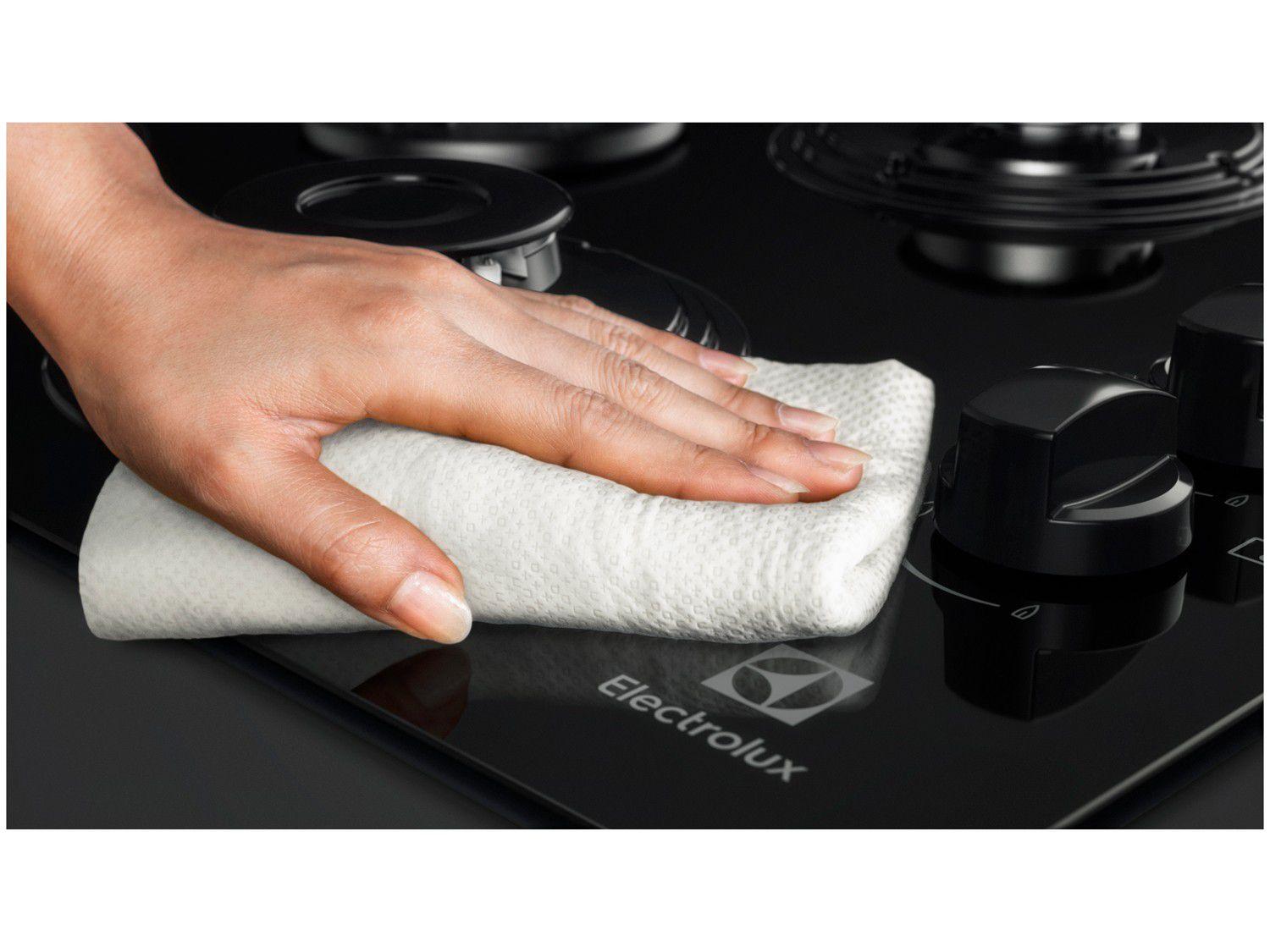 Cooktop 4 Bocas Electrolux a Gás GLP Preto Triplachama KE4TP