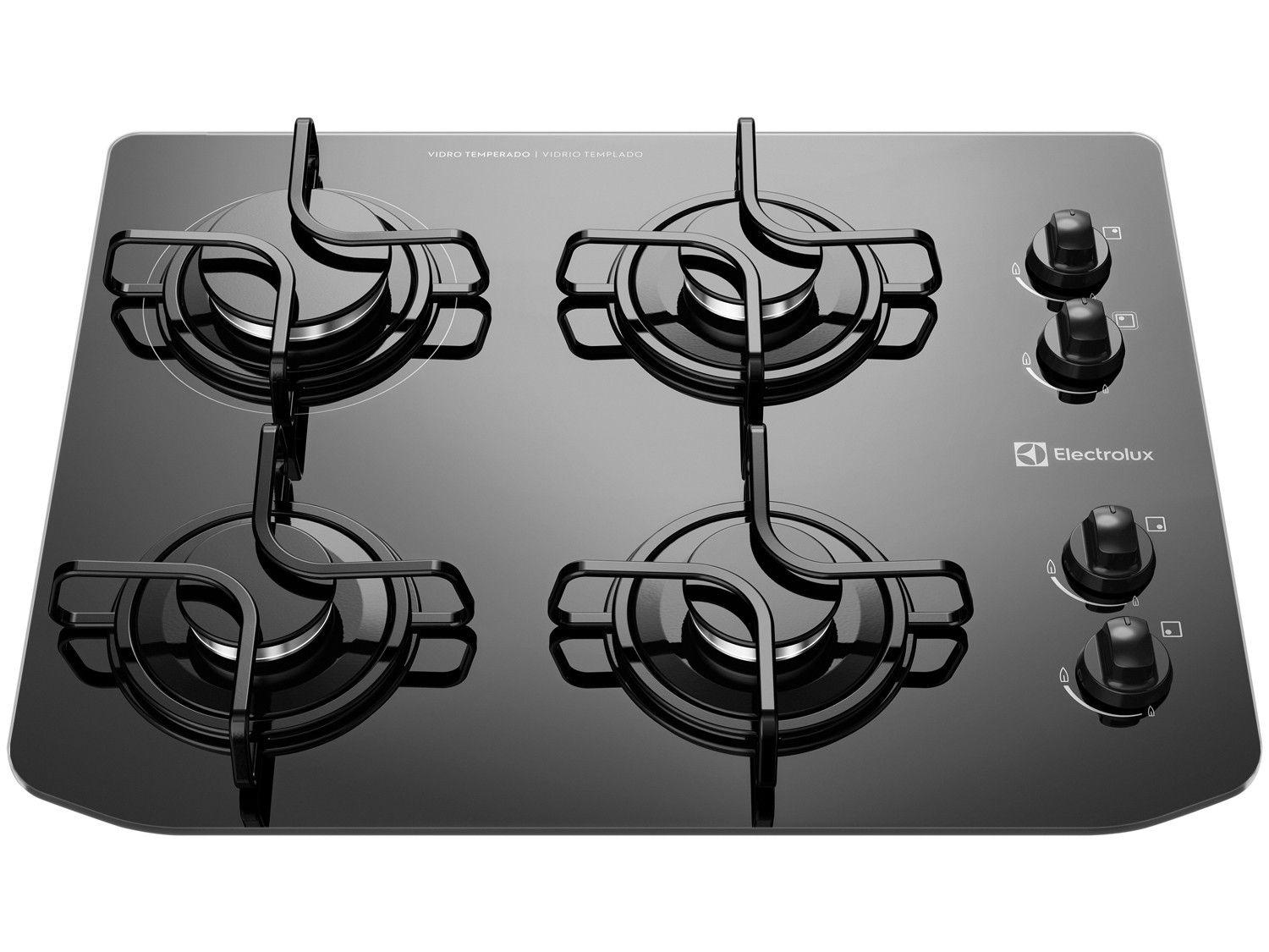 Cooktop 4 Bocas Electrolux Preto a Gás GLP GC58V Cooktop Magazine