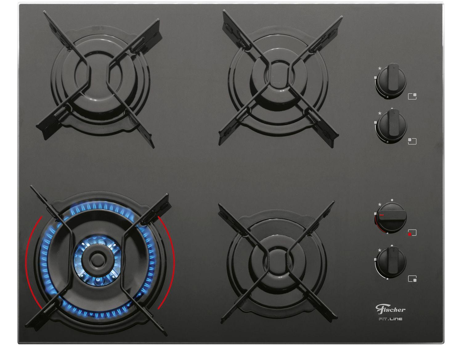 Cooktop 4 Bocas Fischer Fit Line 2629957078 à Gás GLP/Natural
