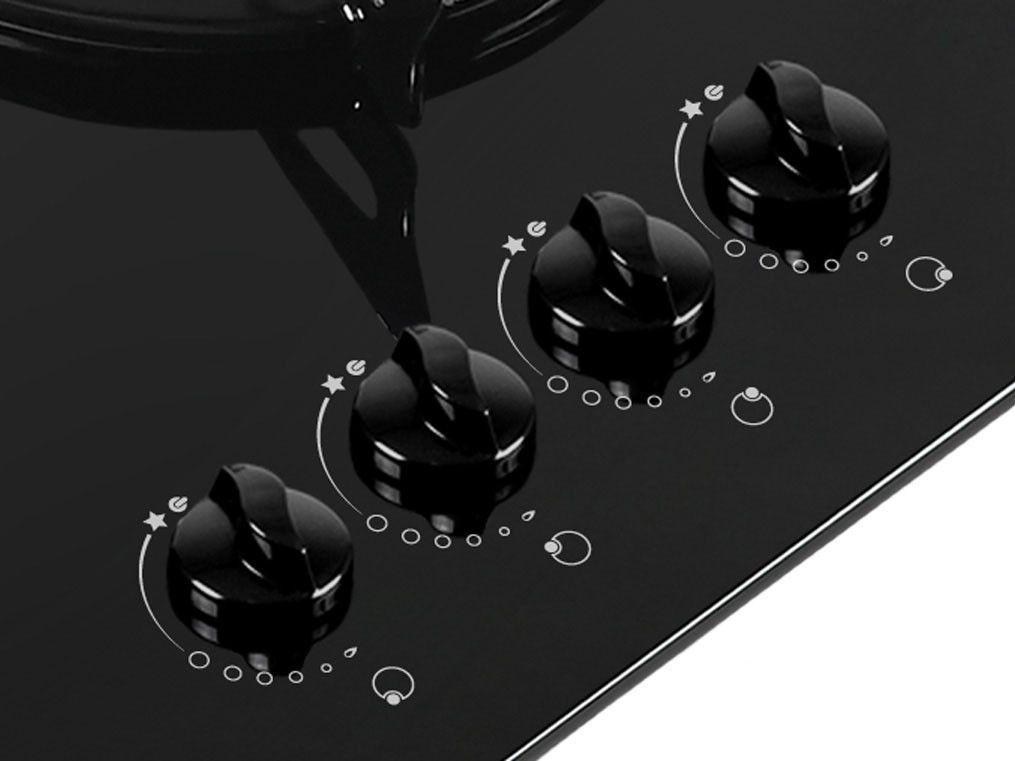 Cooktop 4 Bocas Fogatti V400 à Gás e Elétrico Acendimento Automático