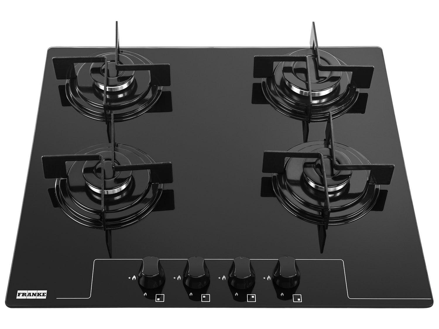 Cooktop 4 Bocas Franke Glass 60 G à Gás GLP Acendimento