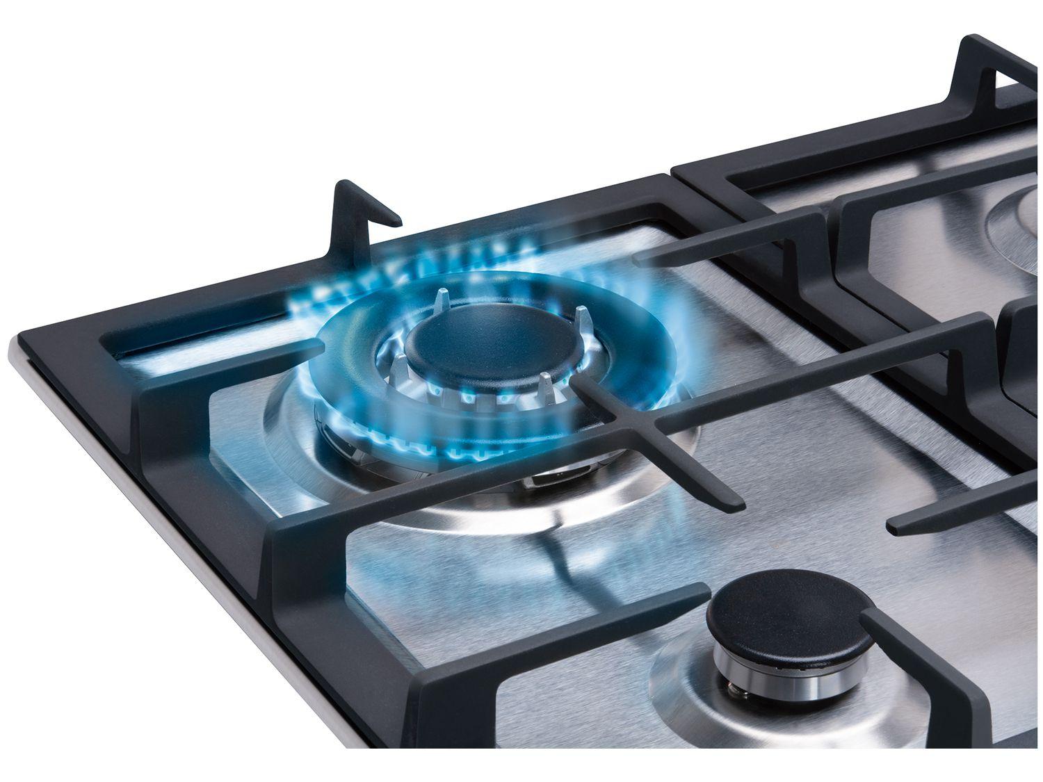 Cooktop 4 Bocas Midea a Gás GLP Inox e Preto Triplachama CYA4B