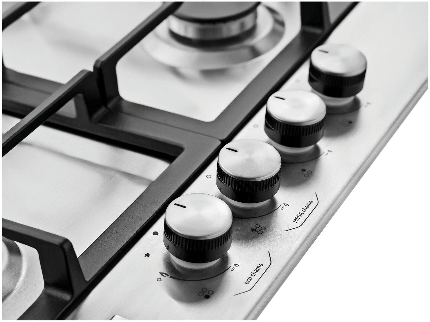 Cooktop 4 Bocas Midea à Gás Natural e GLP TriplaChama CYA4B