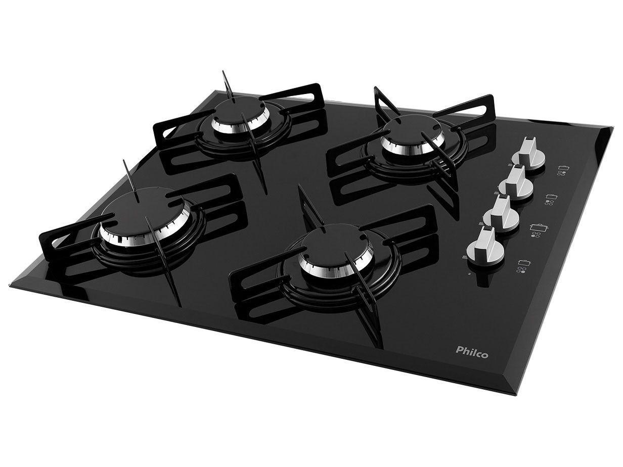 Cooktop 4 Bocas Philco Cook Chef 4 à Gás GLP Acendimento Automático