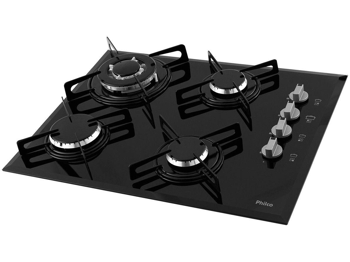 Cooktop 4 Bocas Philco Cook Chef 4 TC - à Gás GLP Tripla Chama