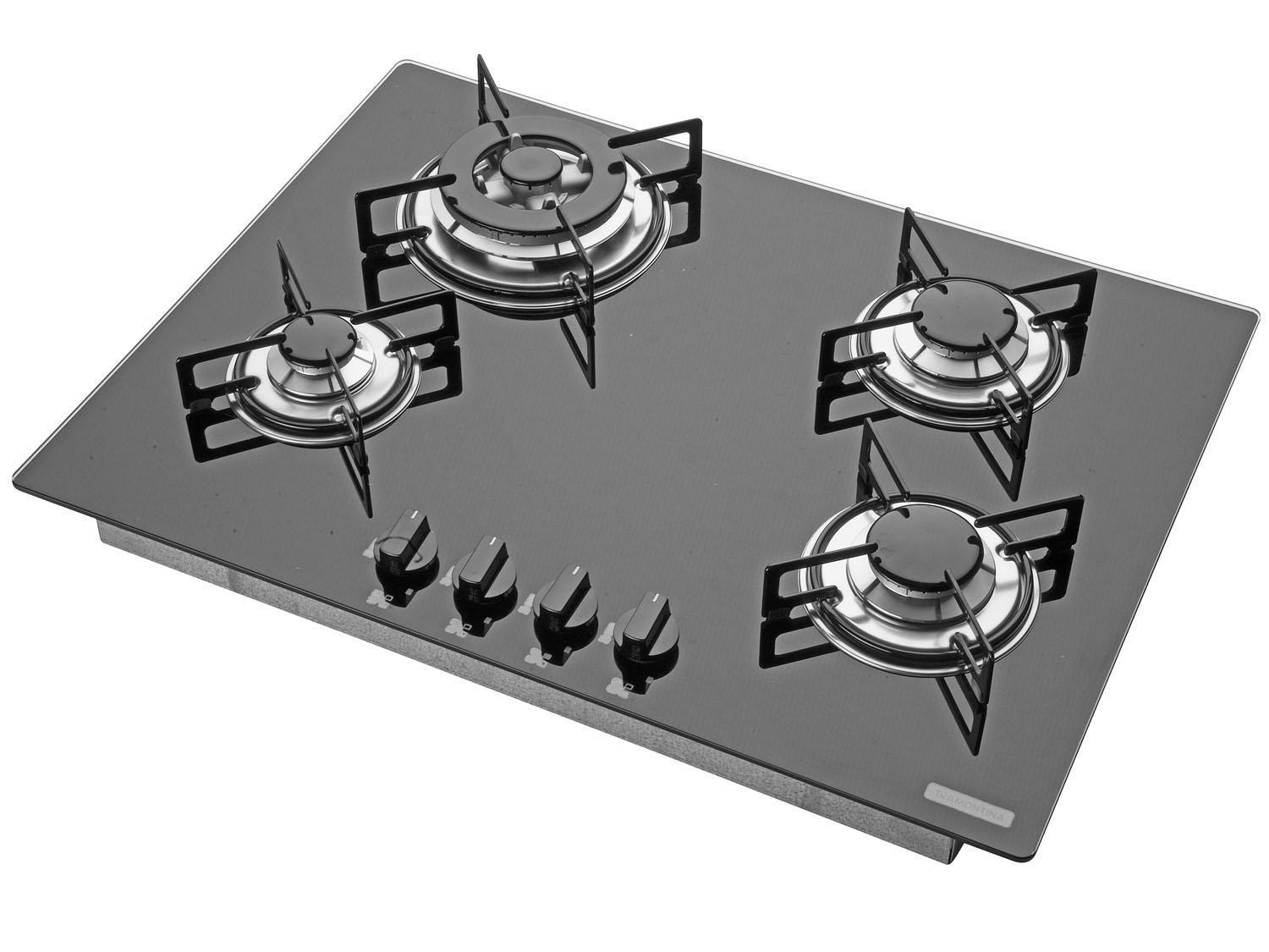 Cooktop 4 Bocas Tramontina à Gás TriplaChama Cooktop Magazine Luiza