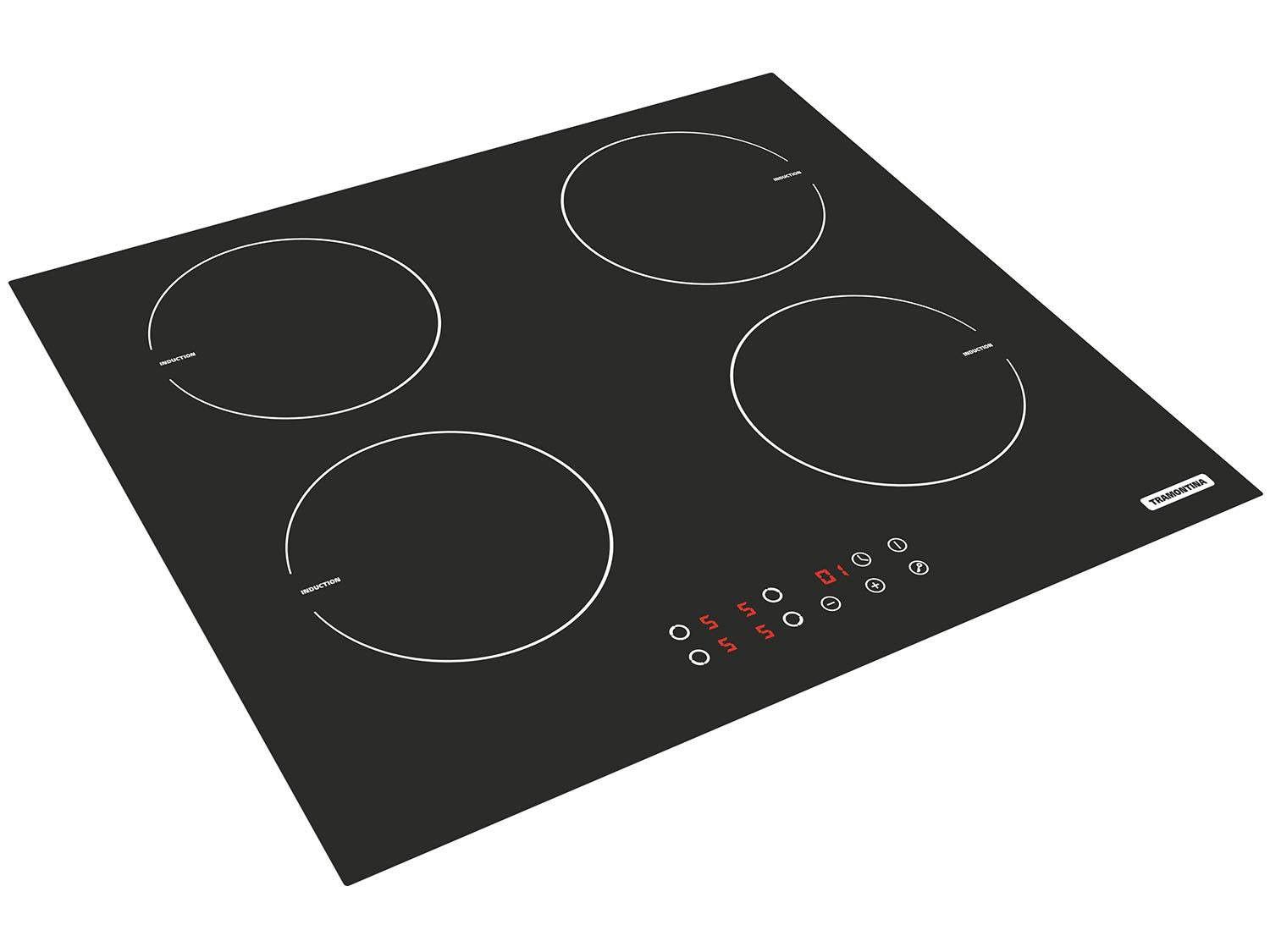 Cooktop 4 Bocas Tramontina Square Touch Elétrico Acendimento Automático Cooktop Magazine Luiza
